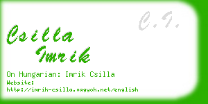 csilla imrik business card